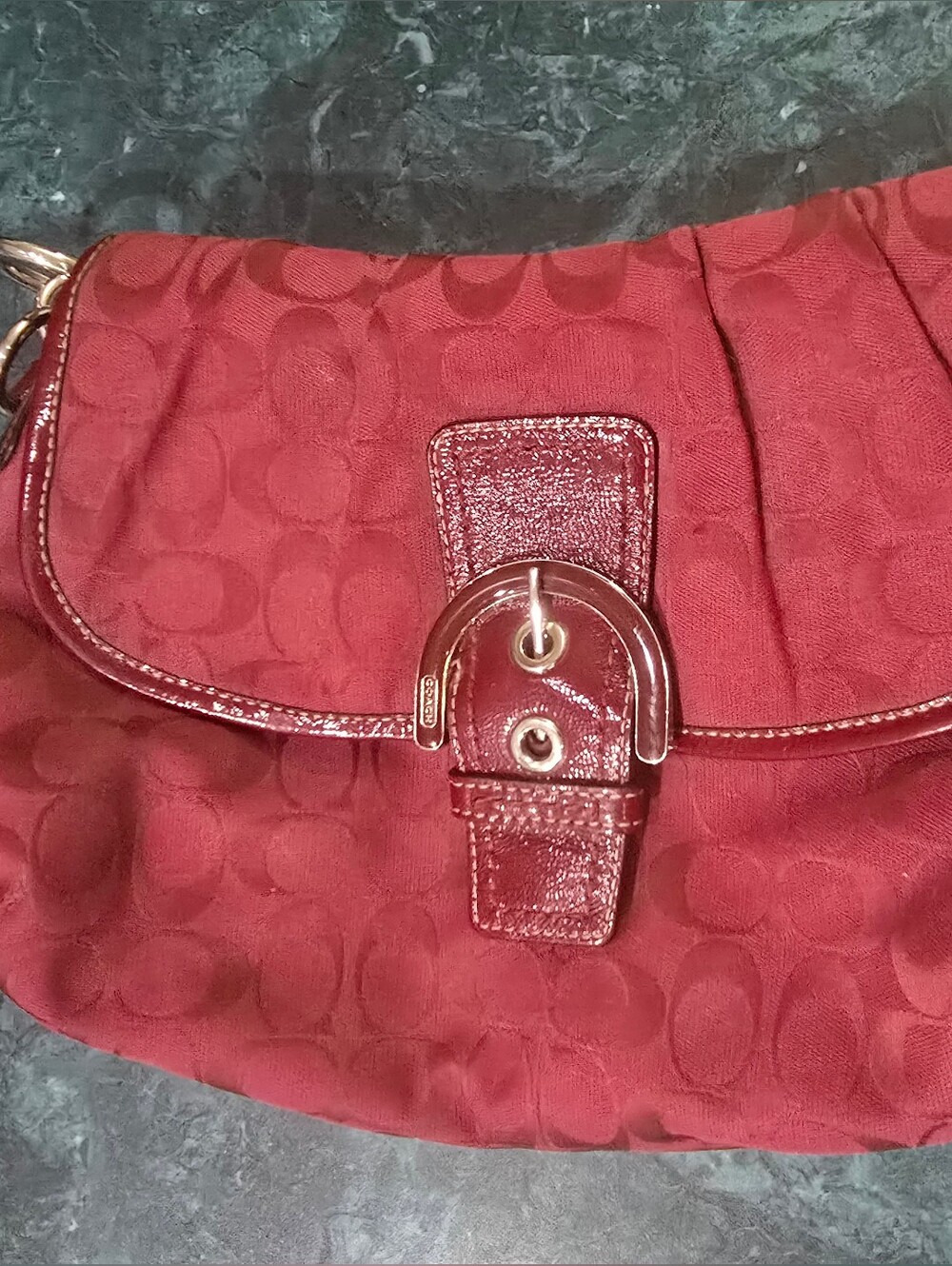 Rare Y2k Vintage Coach Burgundy SOHO 17093. Flap. Used.